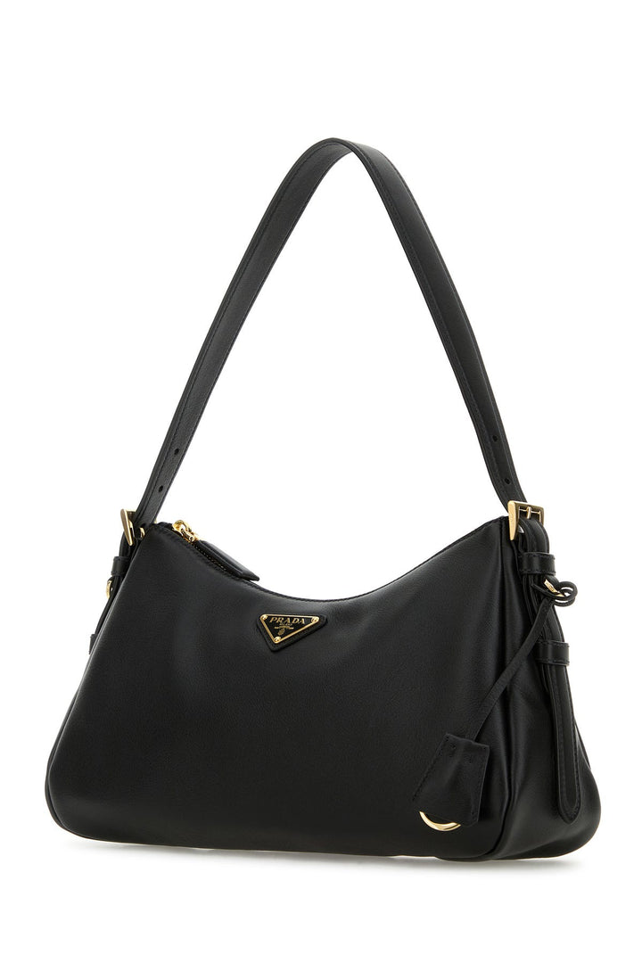 Black leather medium AimÃ©e shoulder bag