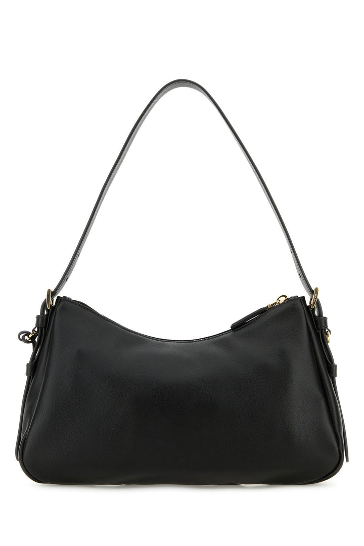 Black leather medium AimÃ©e shoulder bag