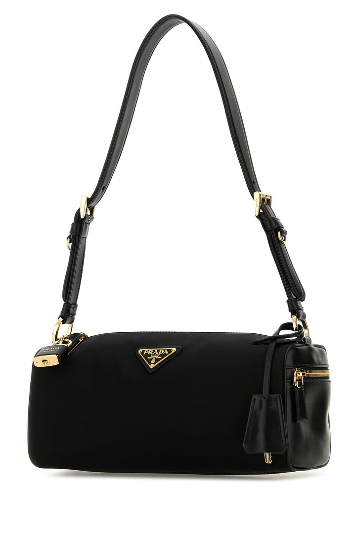 Black nylon shoulder bag