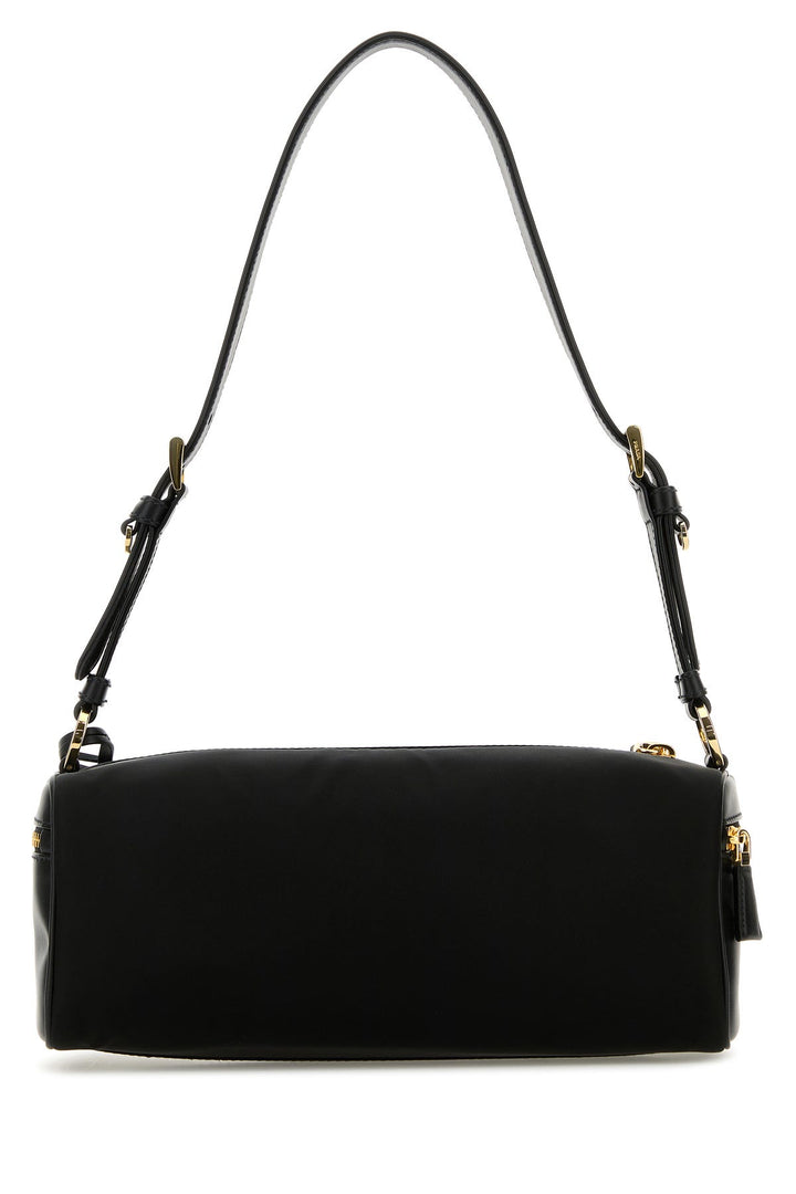 Black nylon shoulder bag