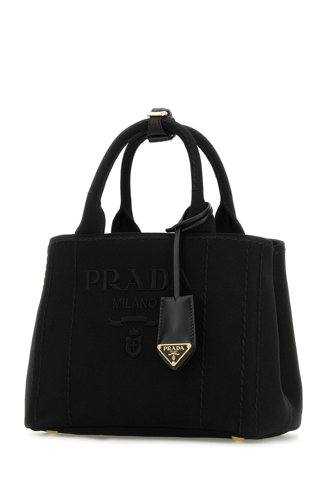 Black canvas shopping bag