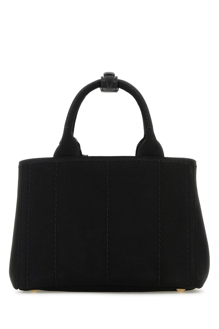 Black canvas shopping bag