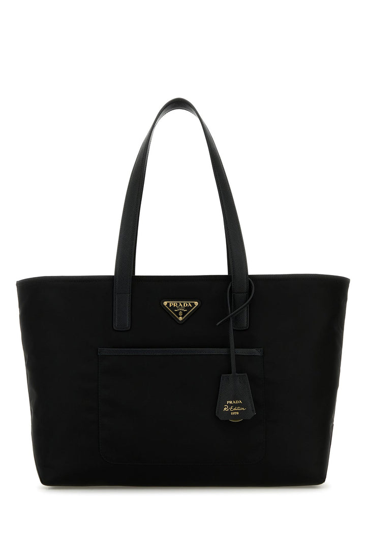 Black Re-Nylon shopping bag