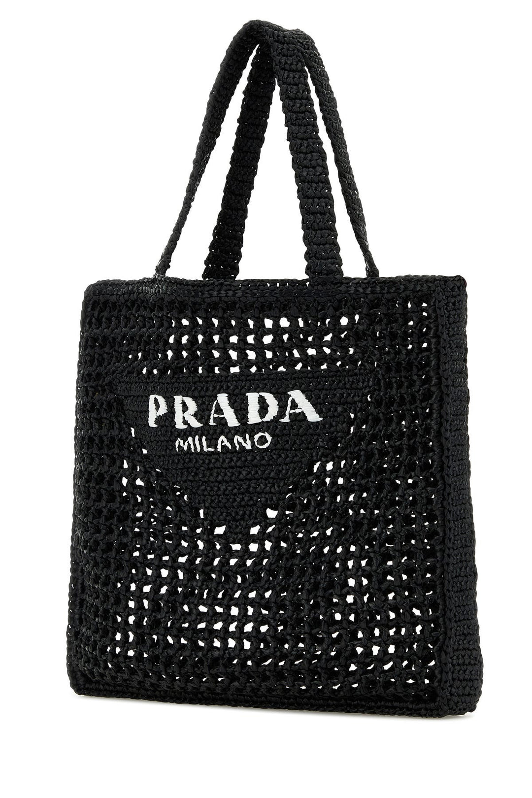 Pink raffia shopping bag