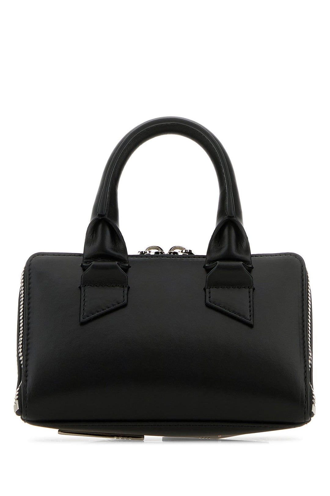 Black leather mini Friday bag