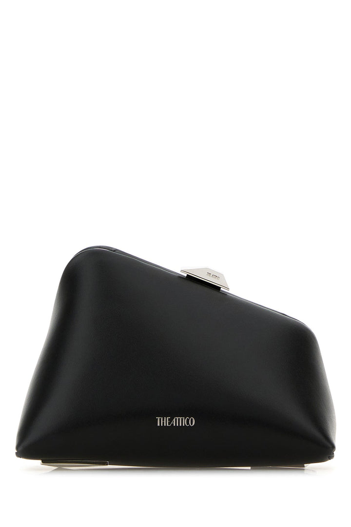 Black leather Midnight clutch