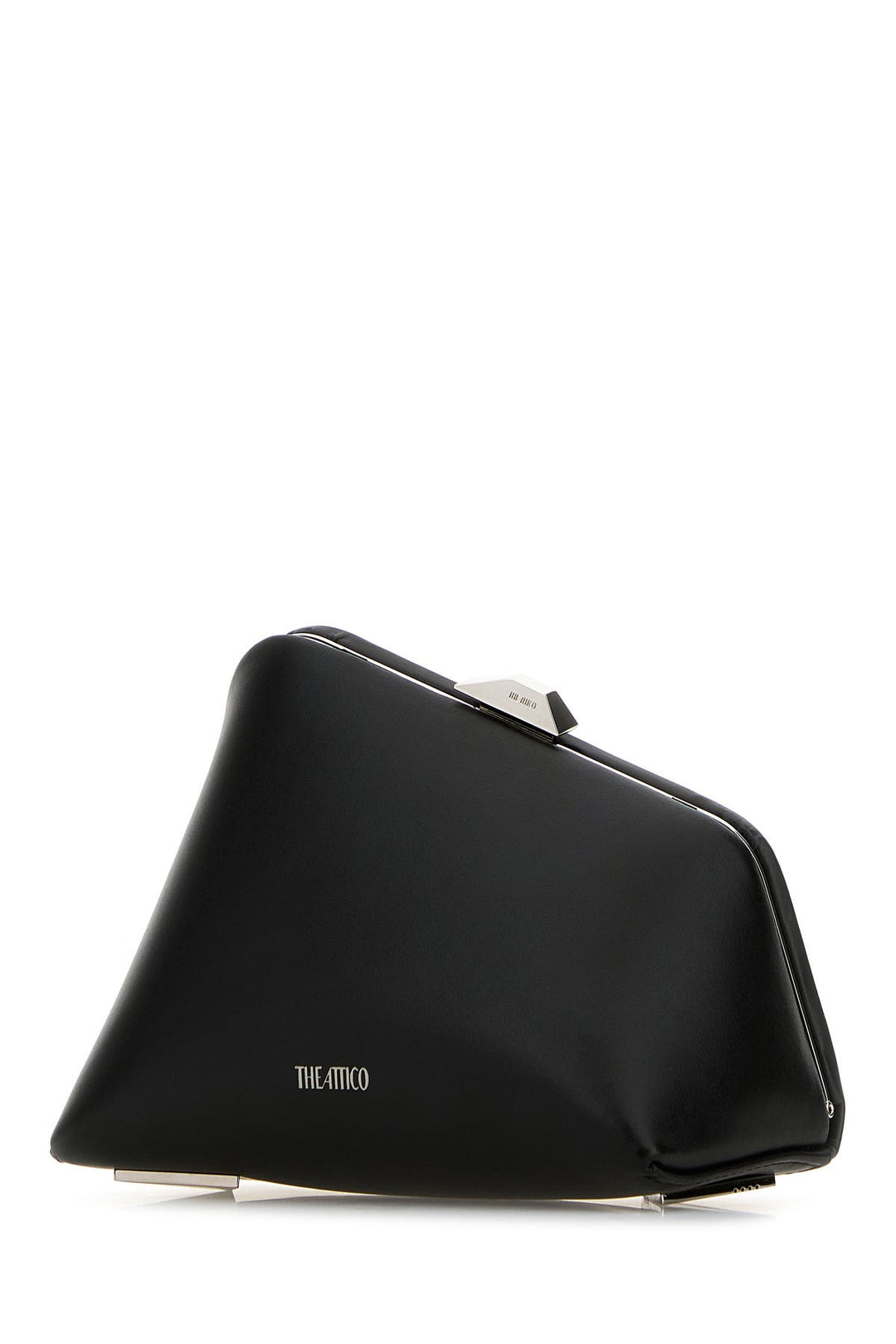 Black leather Midnight clutch