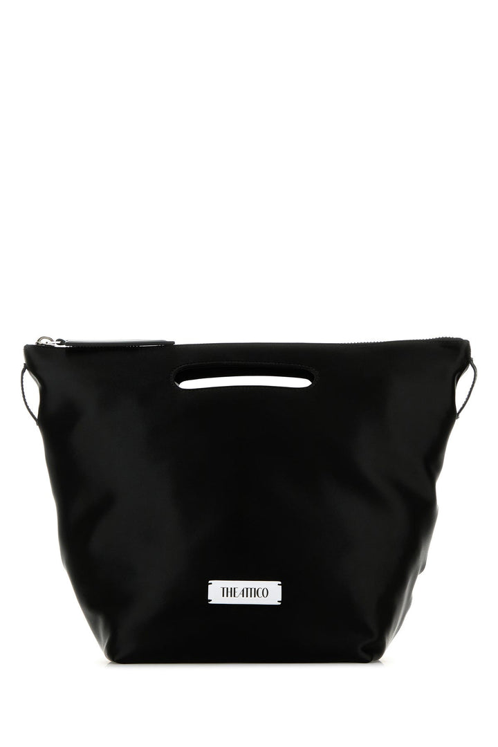 Black satin Via dei Giardini handbag