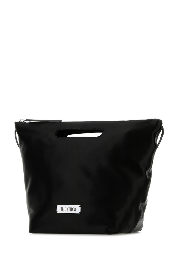 Black satin Via dei Giardini handbag