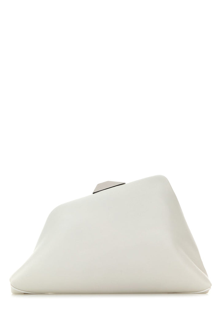 White nappa leather Day Off clutch