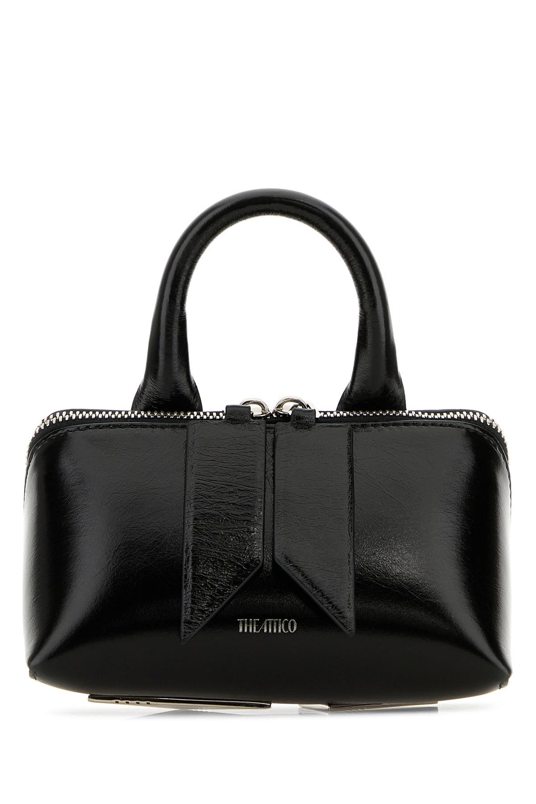 Black leather mini Friday bag