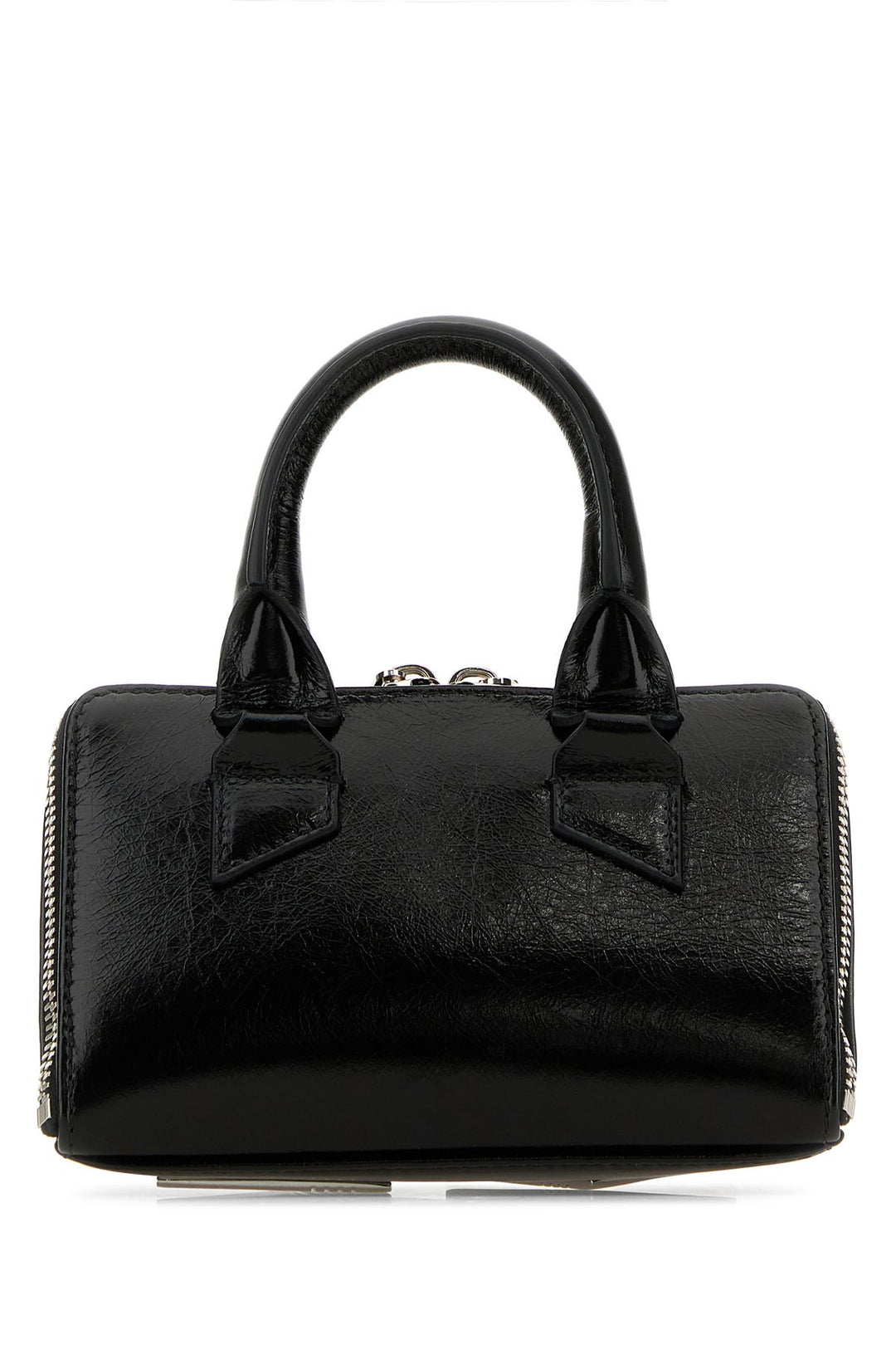 Black leather mini Friday bag