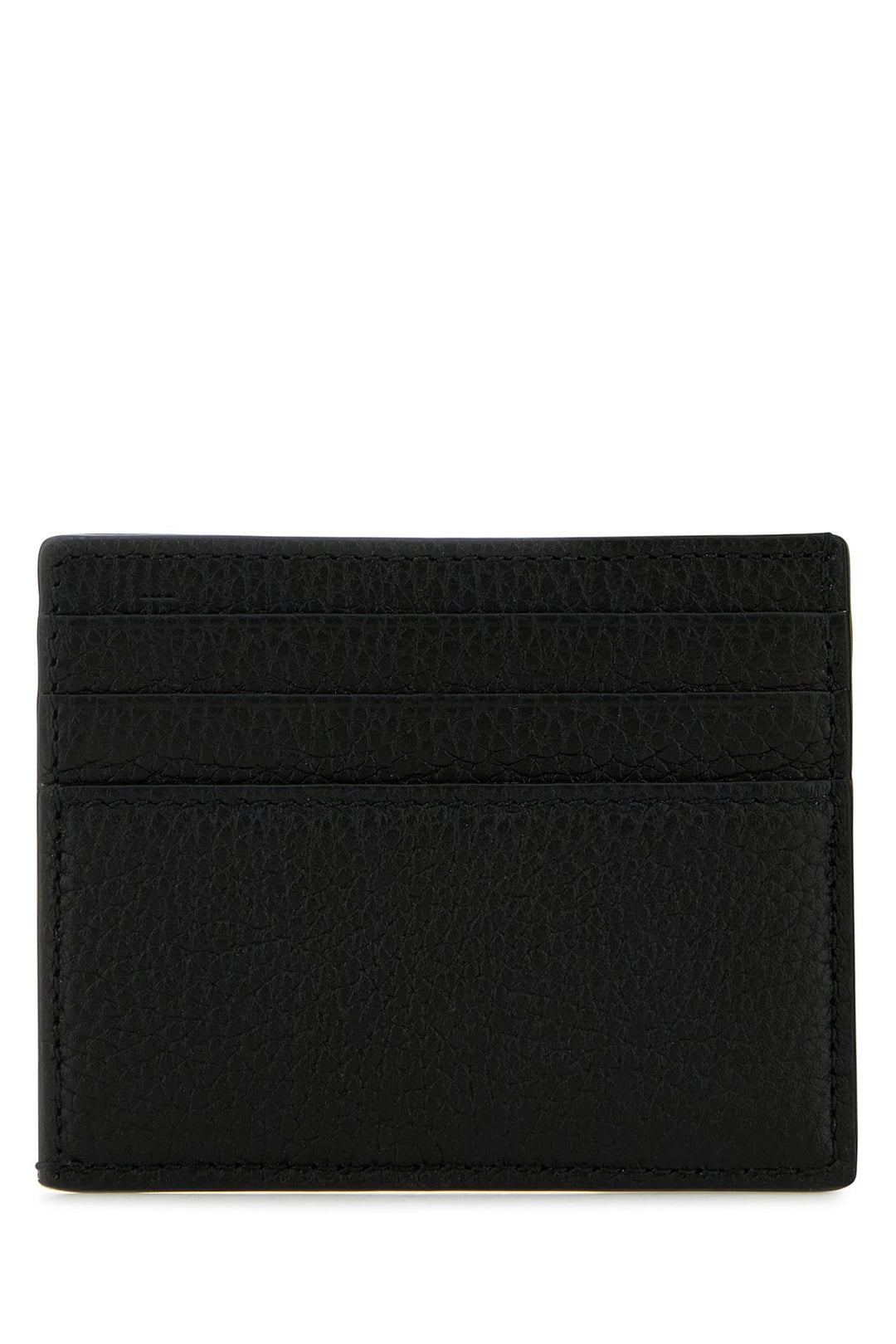 Black leather card holder