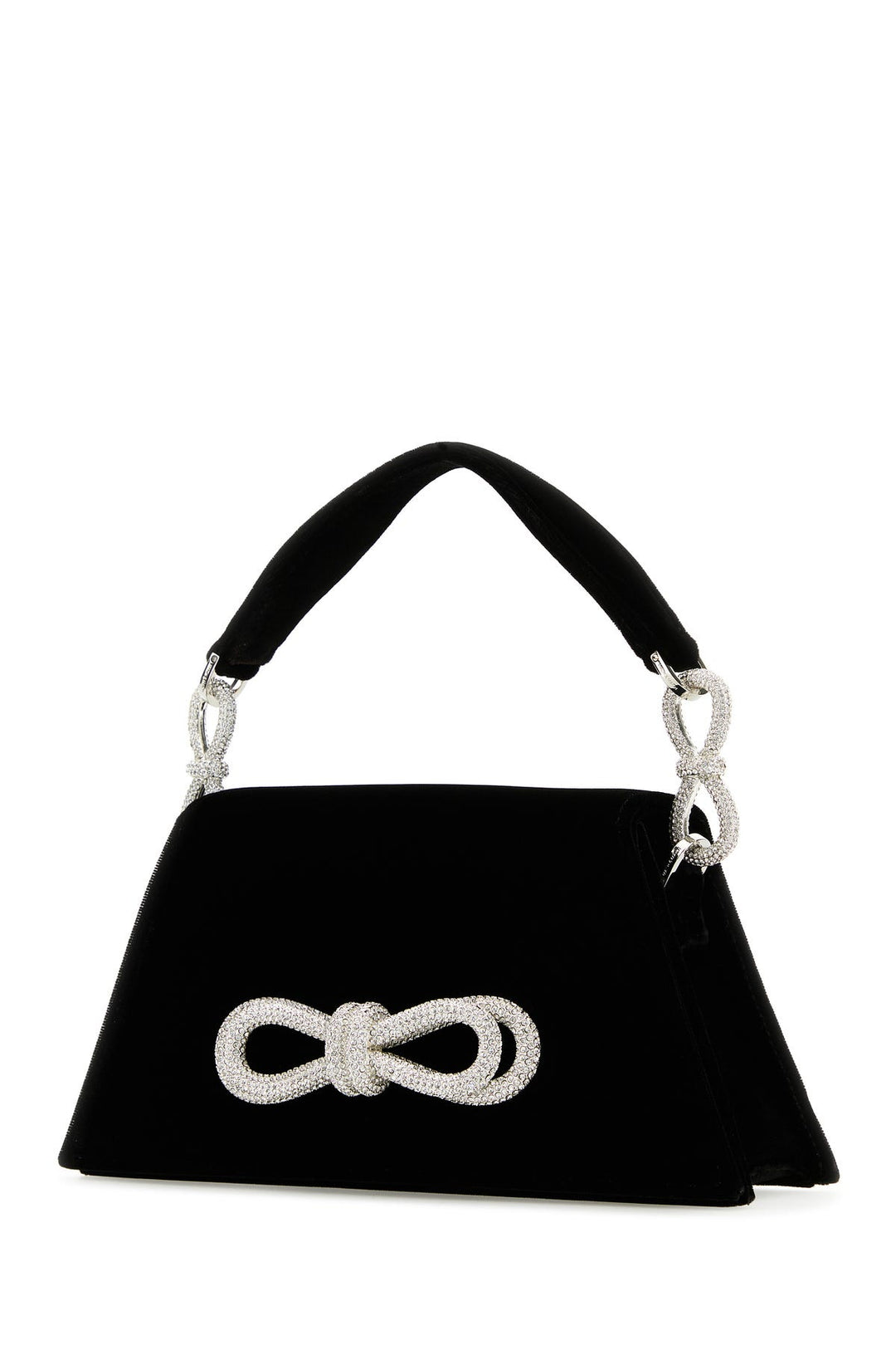 Black velvet medium Samantha handbag