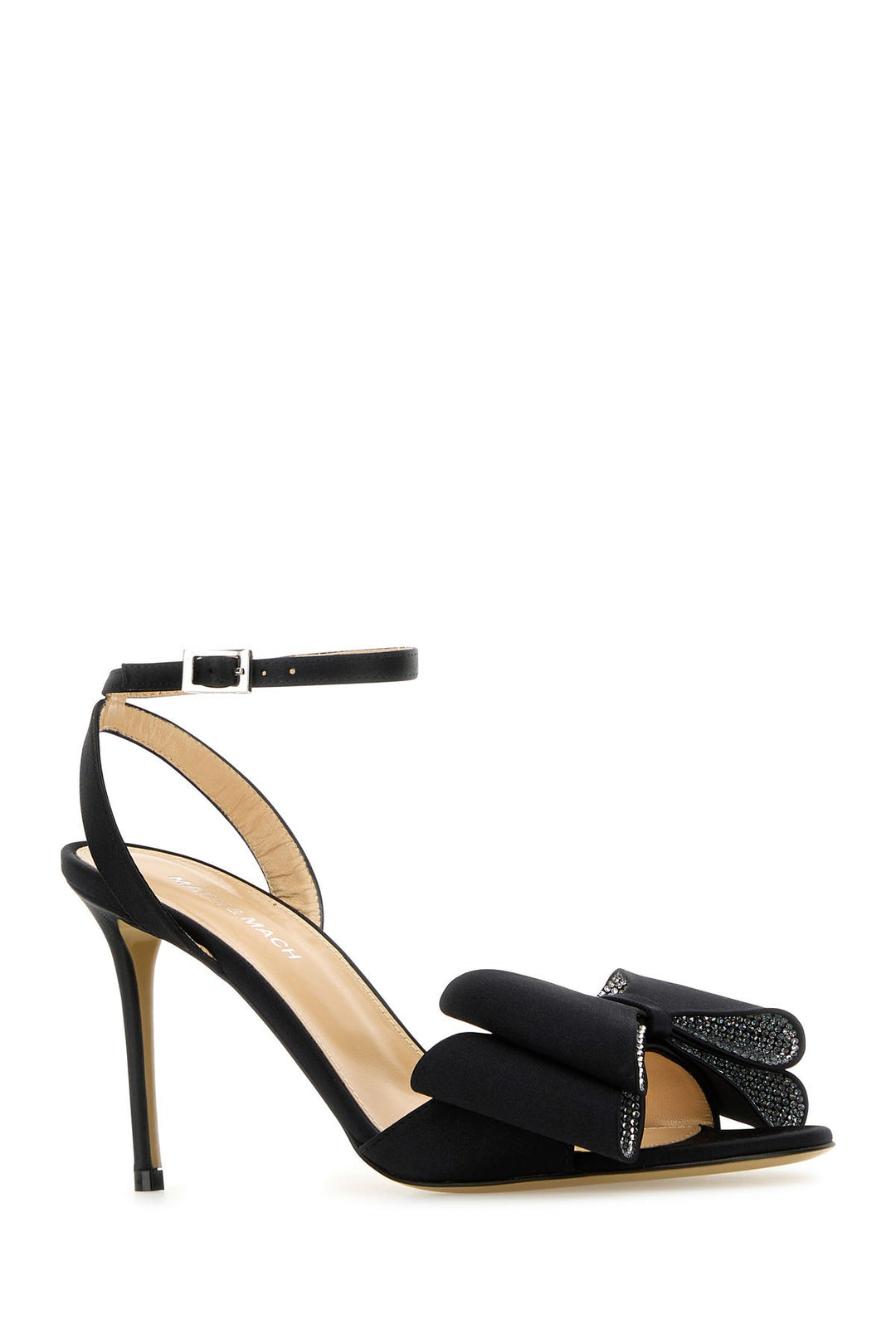 Black satin Le Cadeau sandals