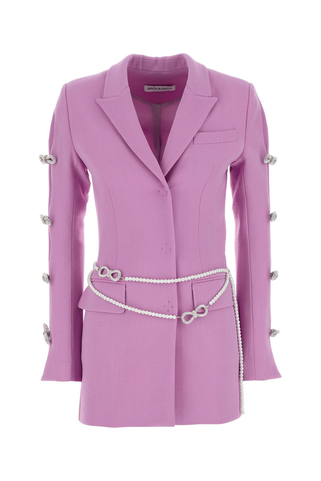 Lilac wool blazer dress