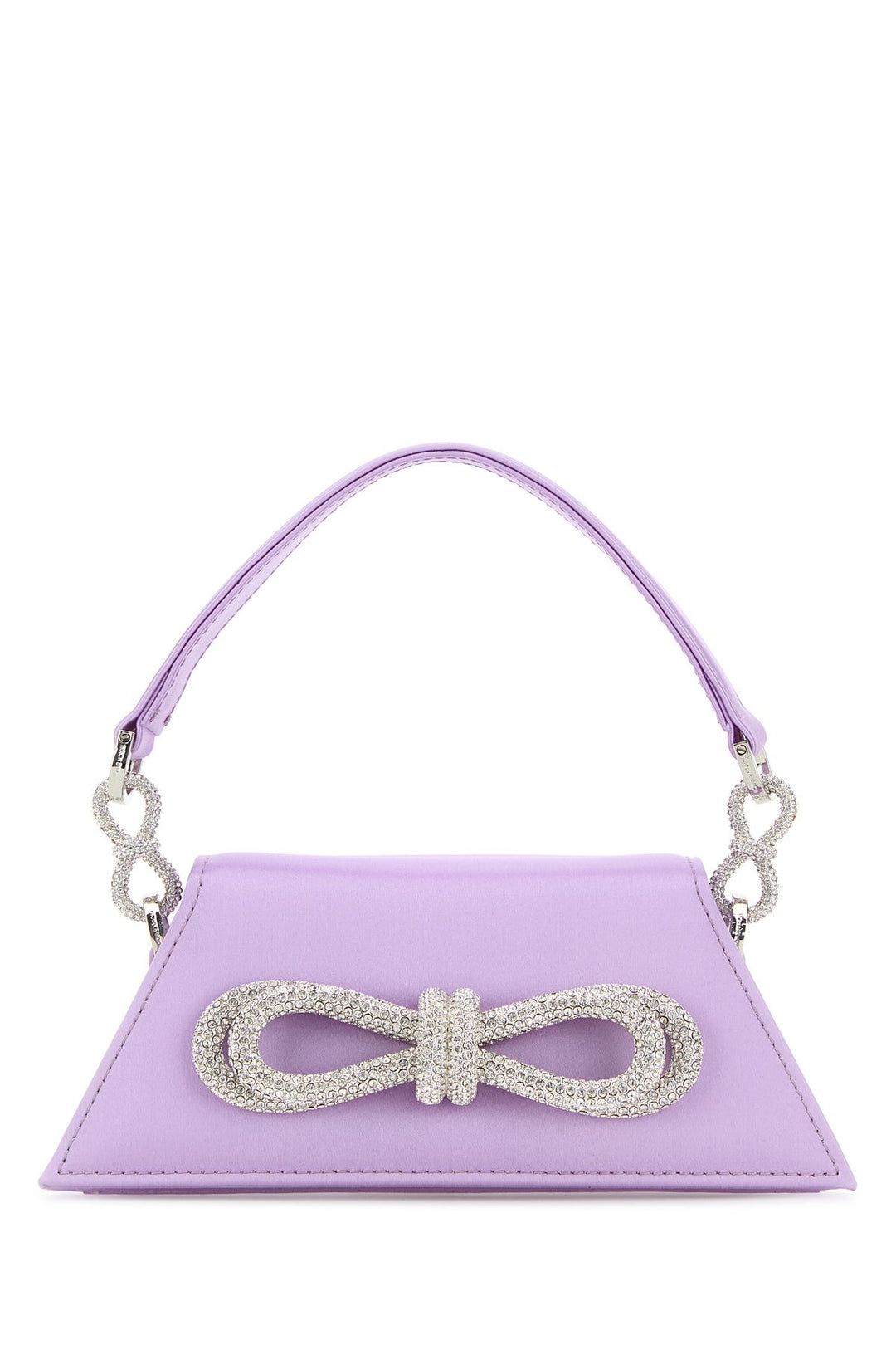 Lilac satin small Samantha handbag