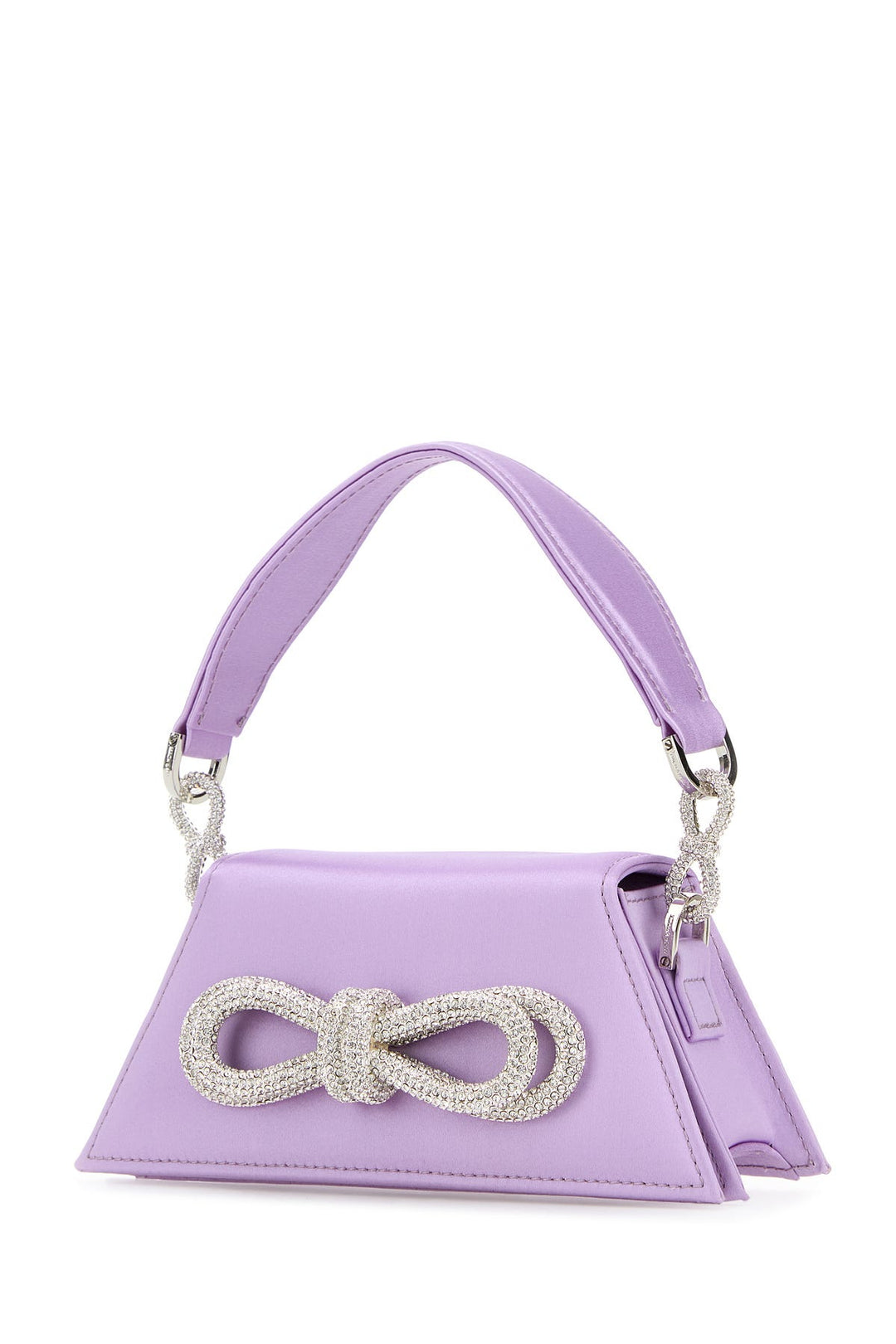 Lilac satin small Samantha handbag