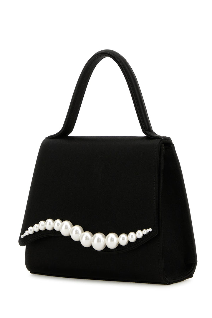 Black satin SirÃ¨ne handbag