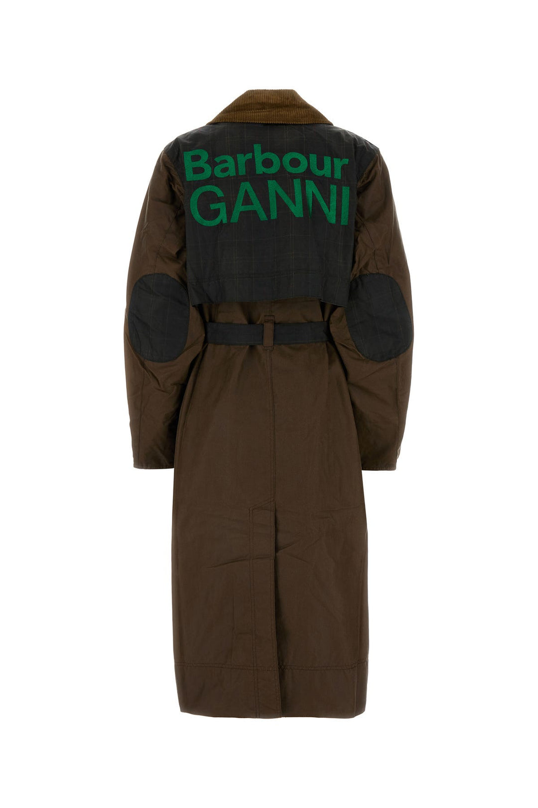 Brown cotton Barbour X GANNI trench coat