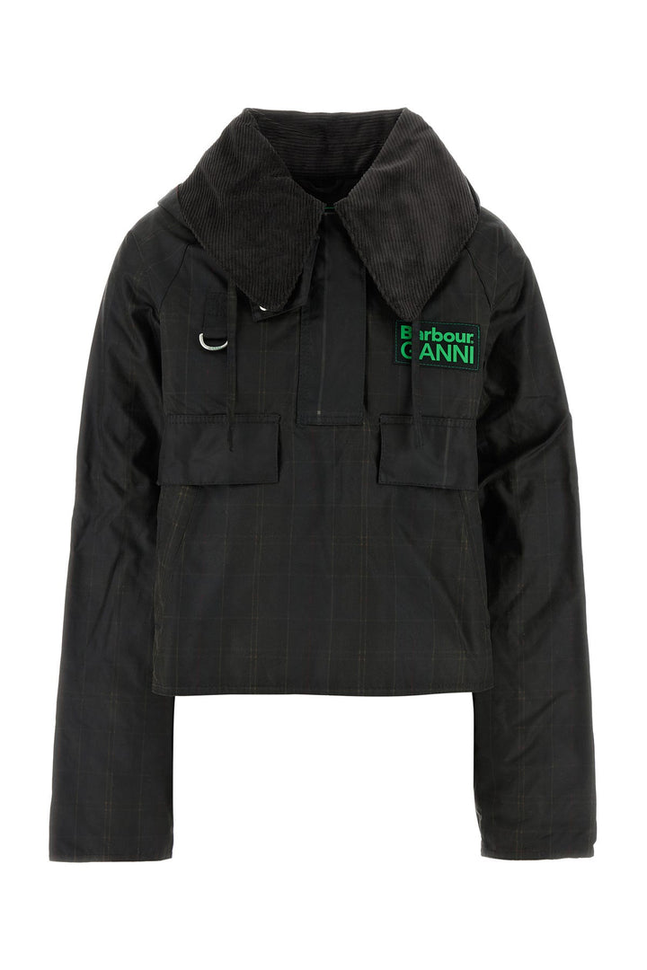 Embroidered cotton Barbour X GANNI jacket