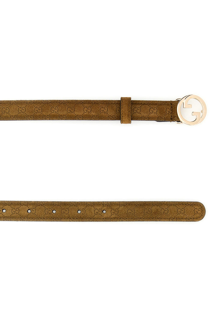 Caramel suede Gucci Blondie belt