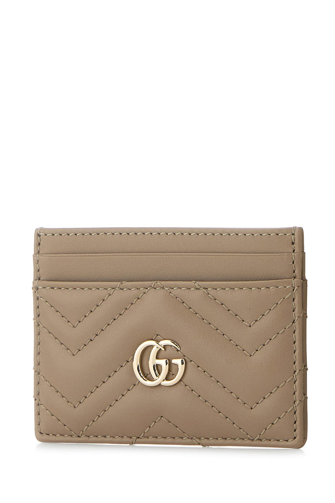 Cappuccino leather GG Marmont card holder