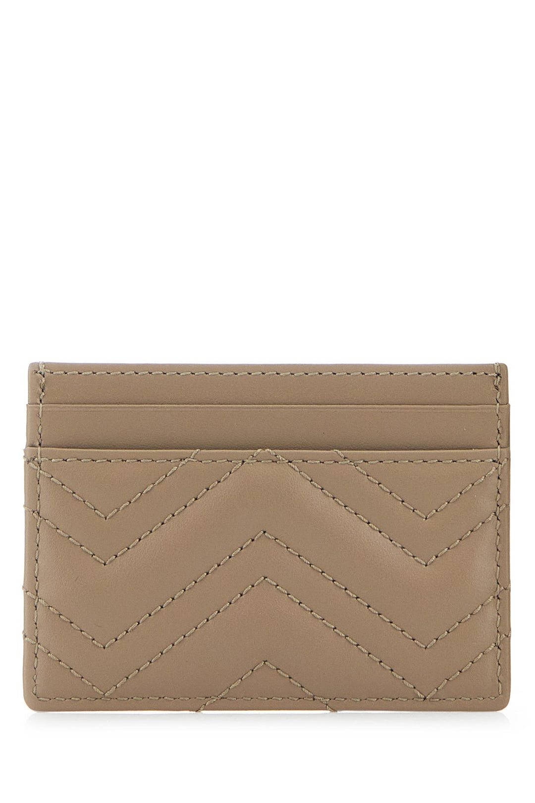 Cappuccino leather GG Marmont card holder