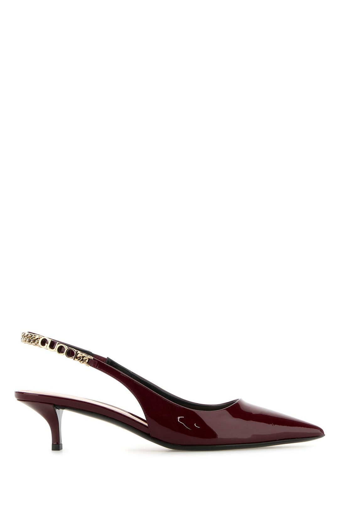 Burgundy leather Signoria pumps