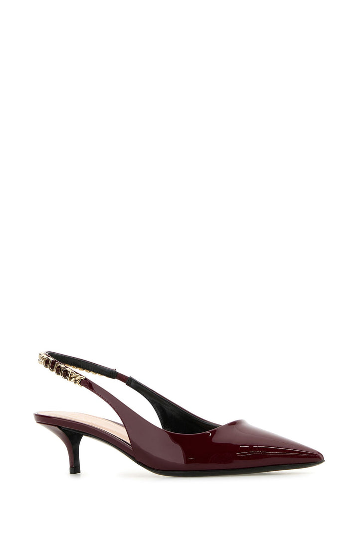 Burgundy leather Signoria pumps