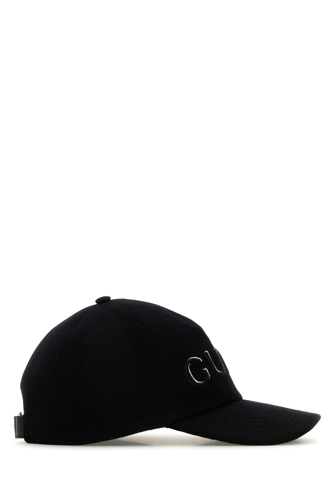 Black wool baseball cap