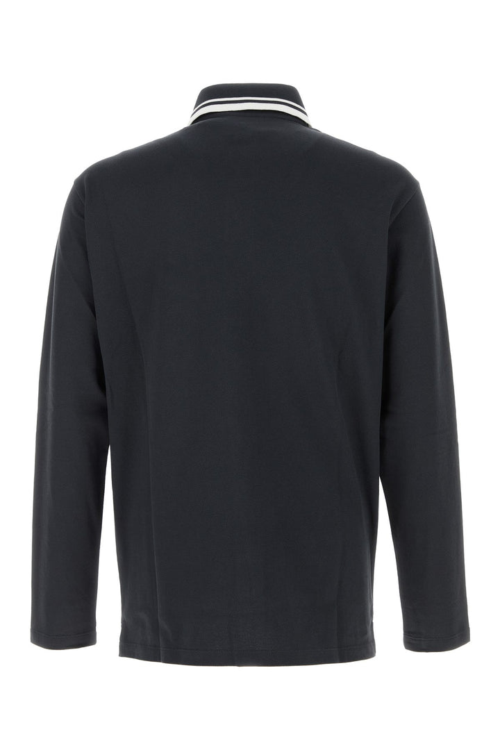 Dark grey stretch piquet shirt