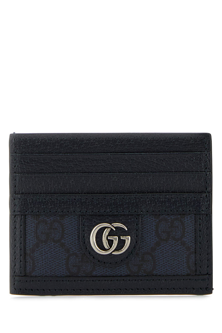 GG Supreme fabric and leather Ophidia card holder