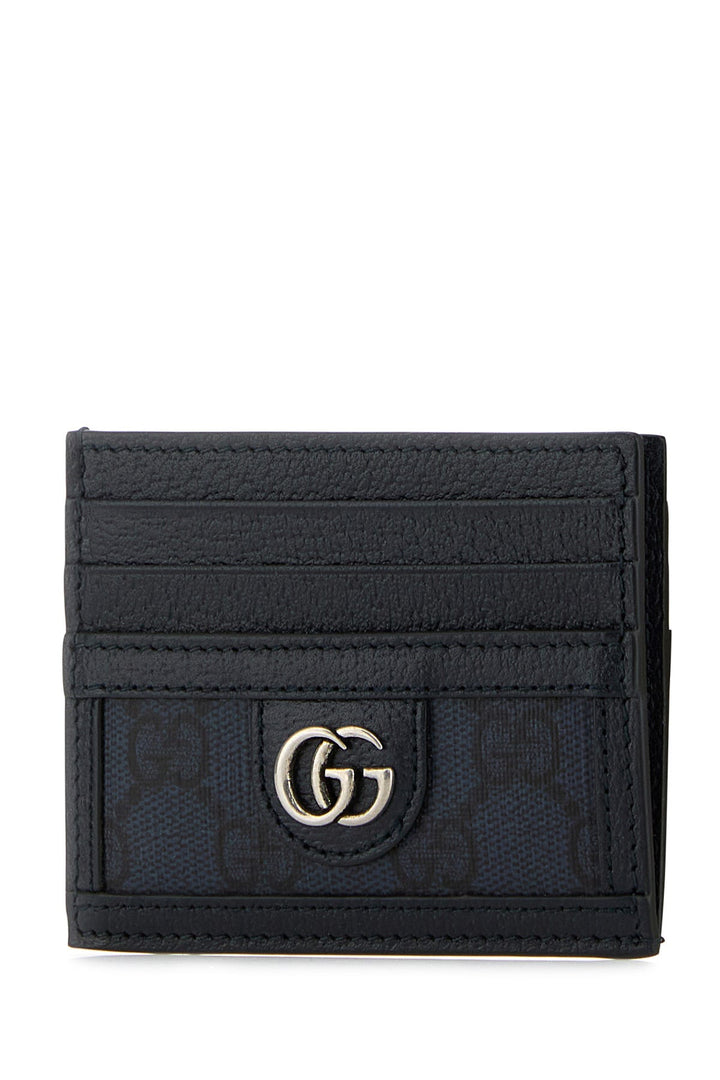 GG Supreme fabric and leather Ophidia card holder