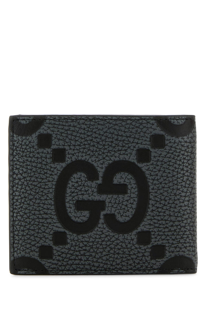 Dark grey Jumbo GG leather wallet