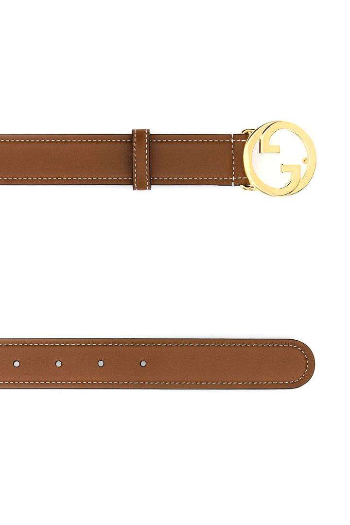 Caramel leather Gucci Blondie belt