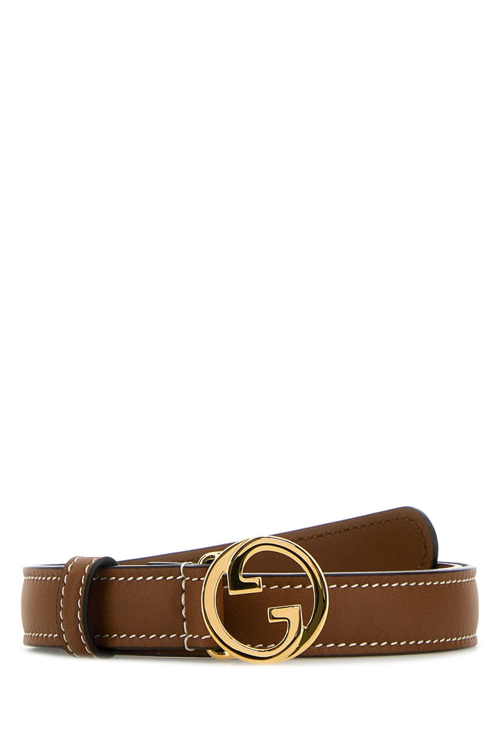 Caramel leather Gucci Blondie belt