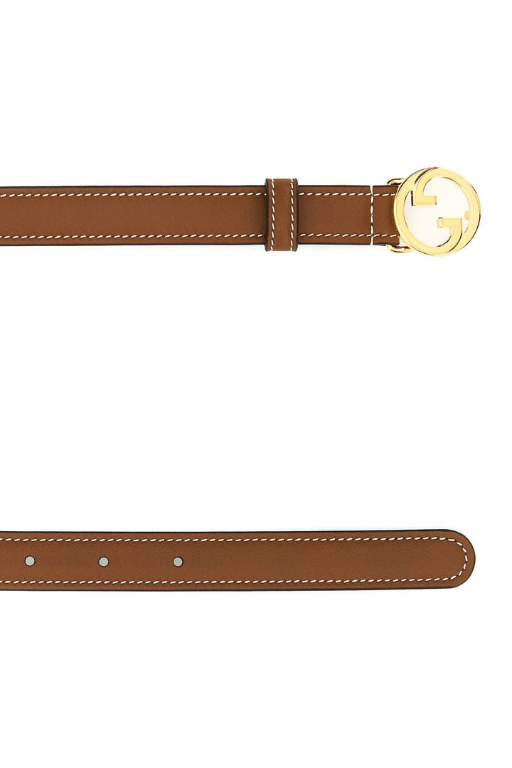 Caramel leather Gucci Blondie belt