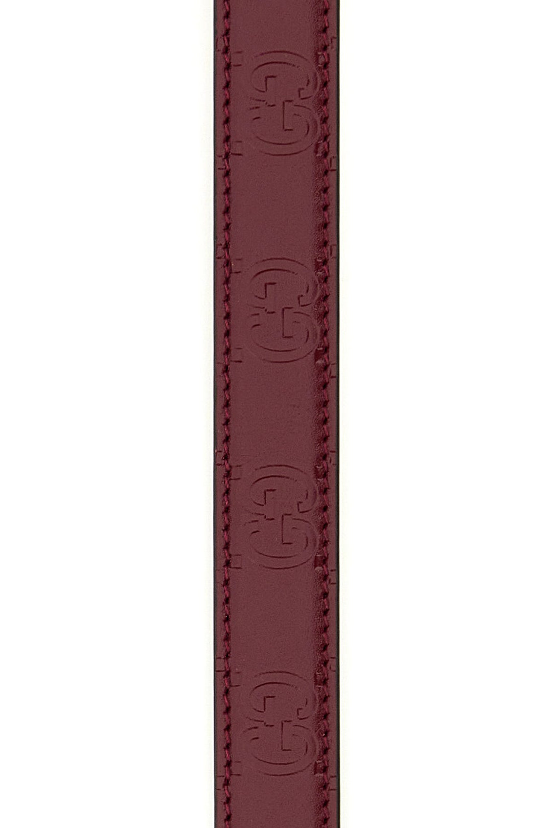 Burgundy leather belt