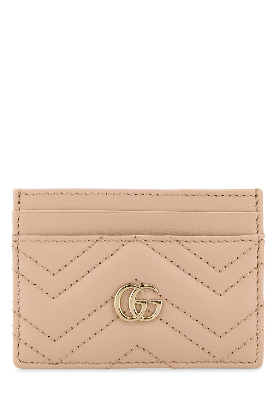 Pastel pink leather GG Marmont card holder