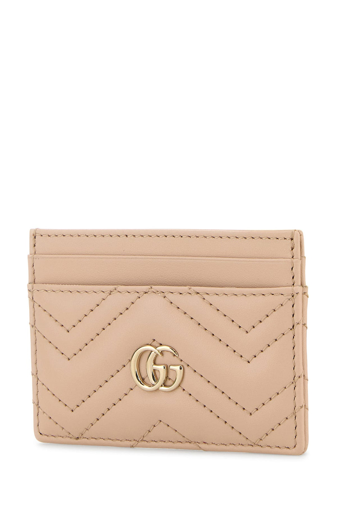 Pastel pink leather GG Marmont card holder