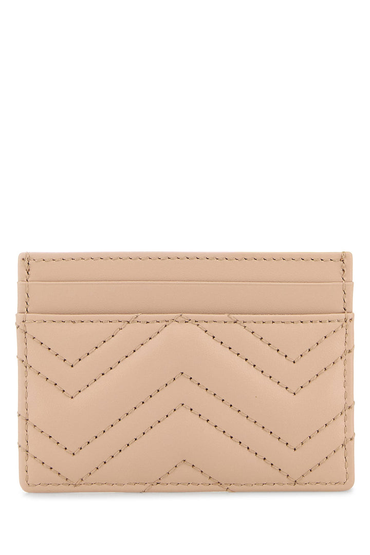 Pastel pink leather GG Marmont card holder