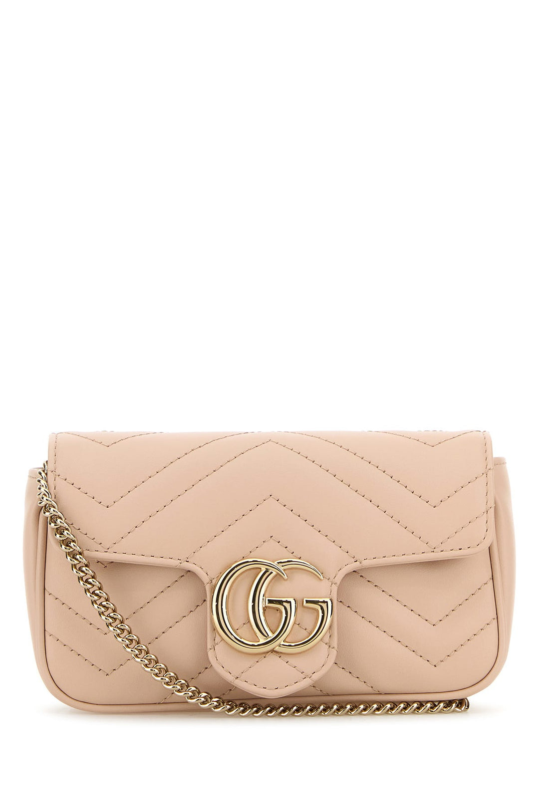 Pastel pink leather mini Marmont clutch