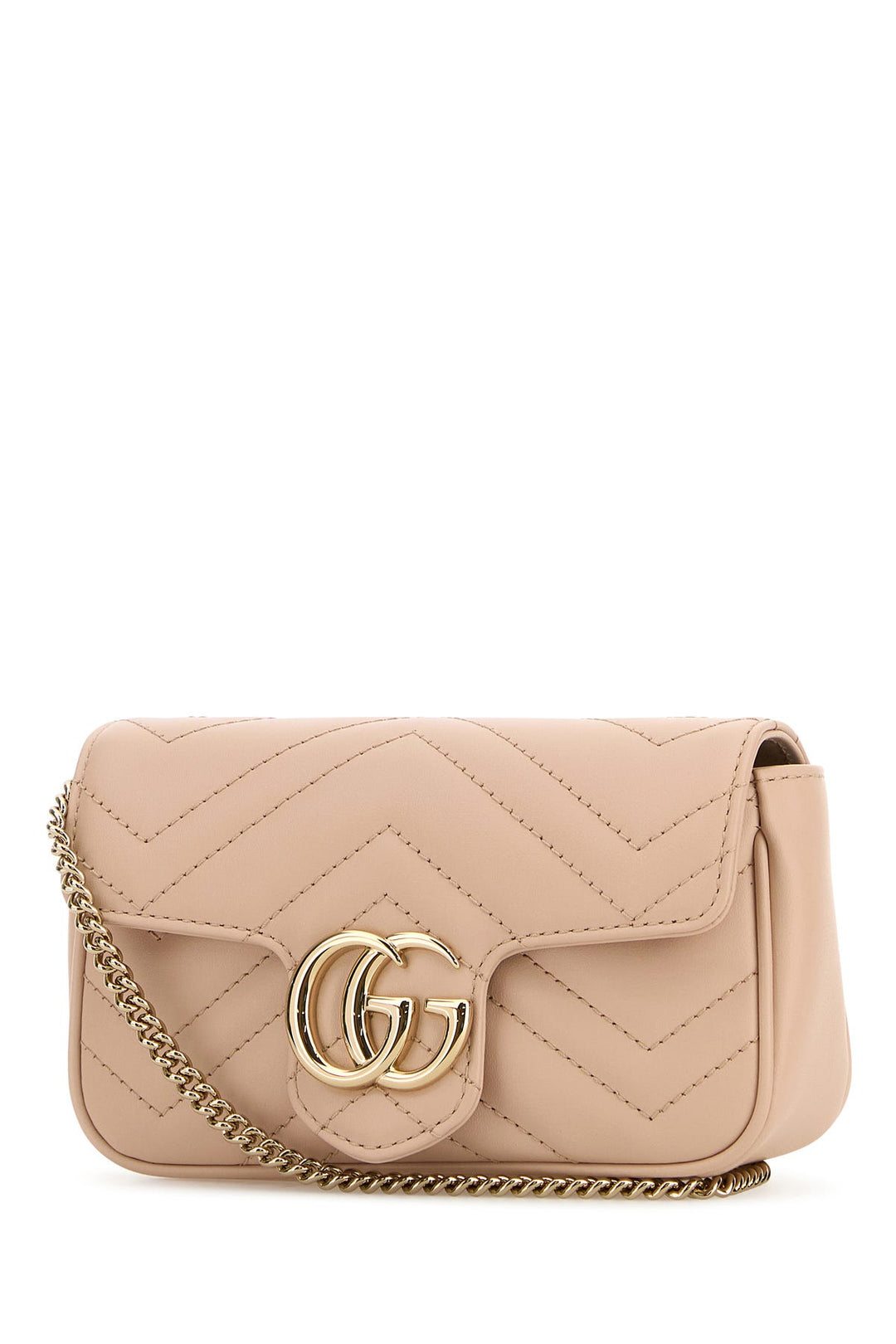 Pastel pink leather mini Marmont clutch