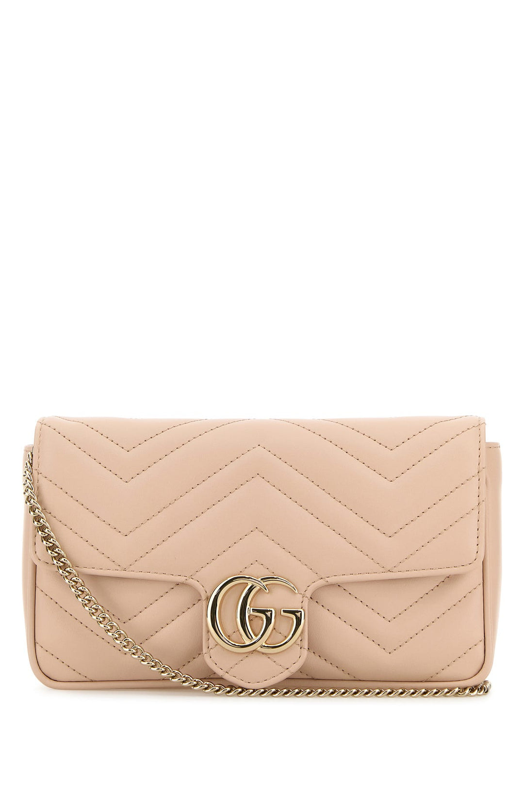 Pastel pink leather mini GG Marmont clutch