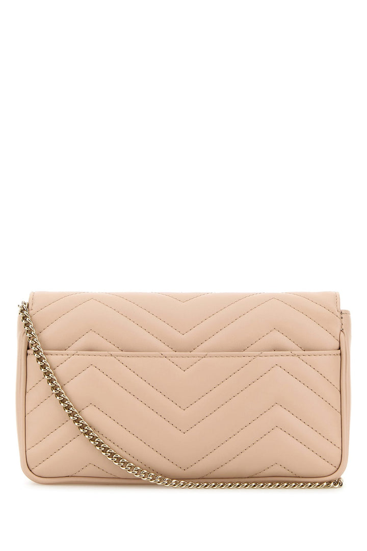 Pastel pink leather mini GG Marmont clutch