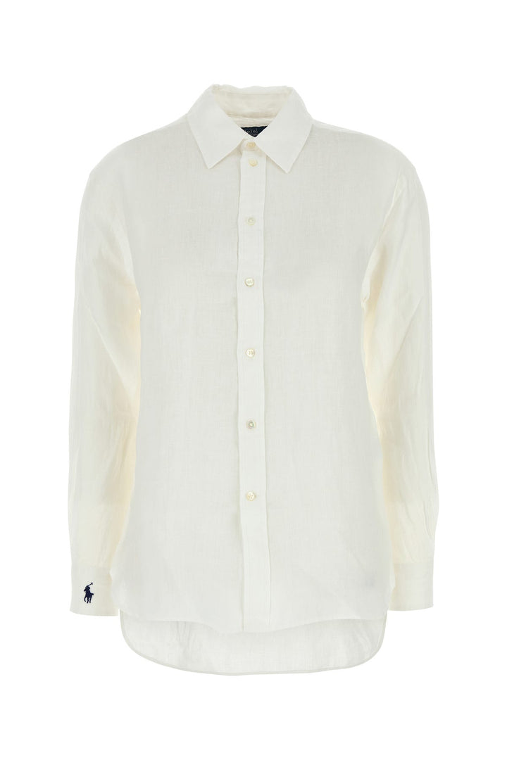 White linen oversize shirt