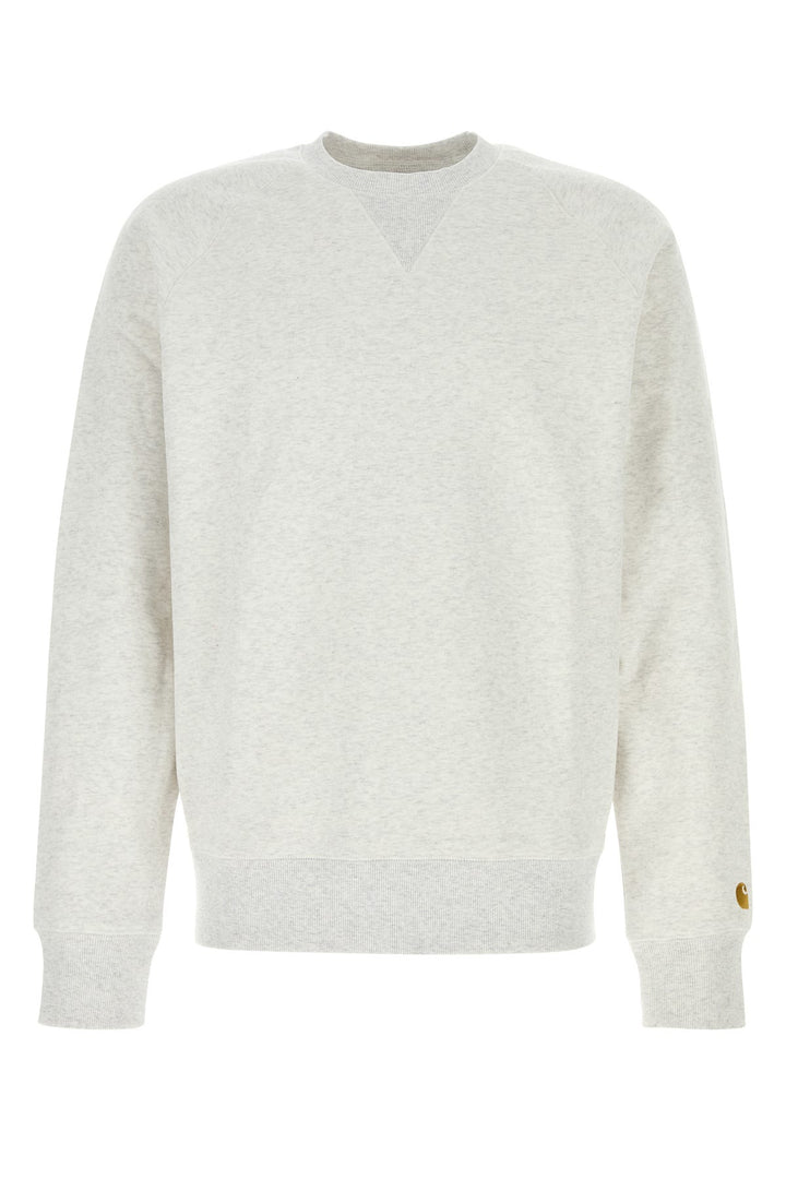 Melange light grey cotton blend Chase Sweat