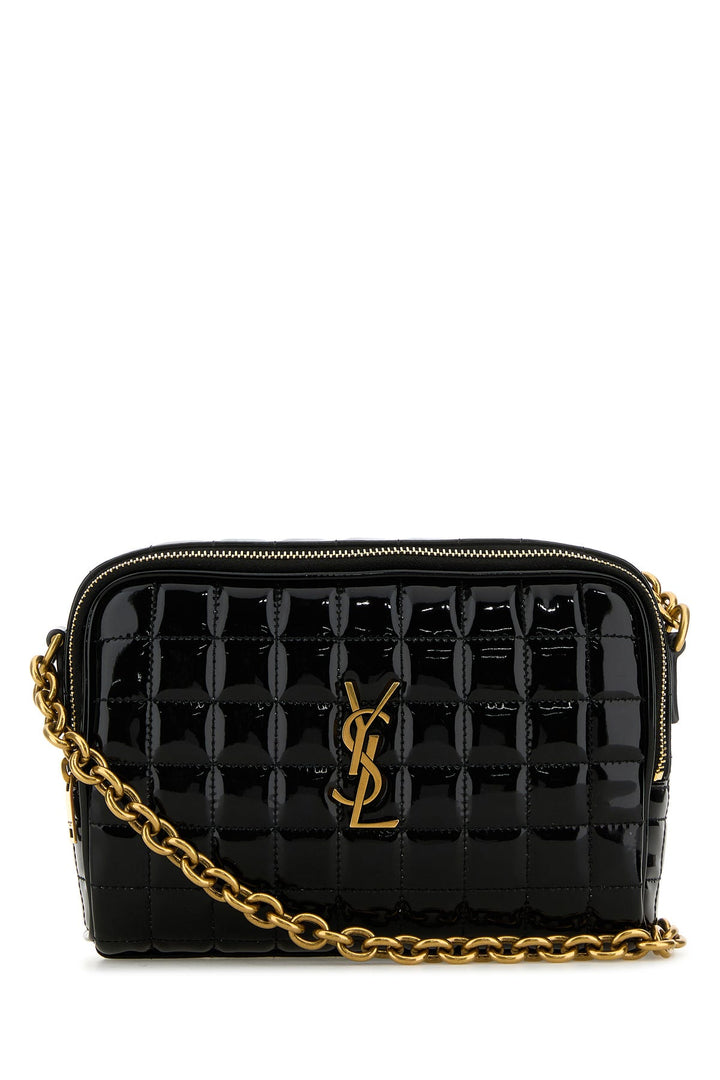 Black synthetic leather Cassandre crossbody bag