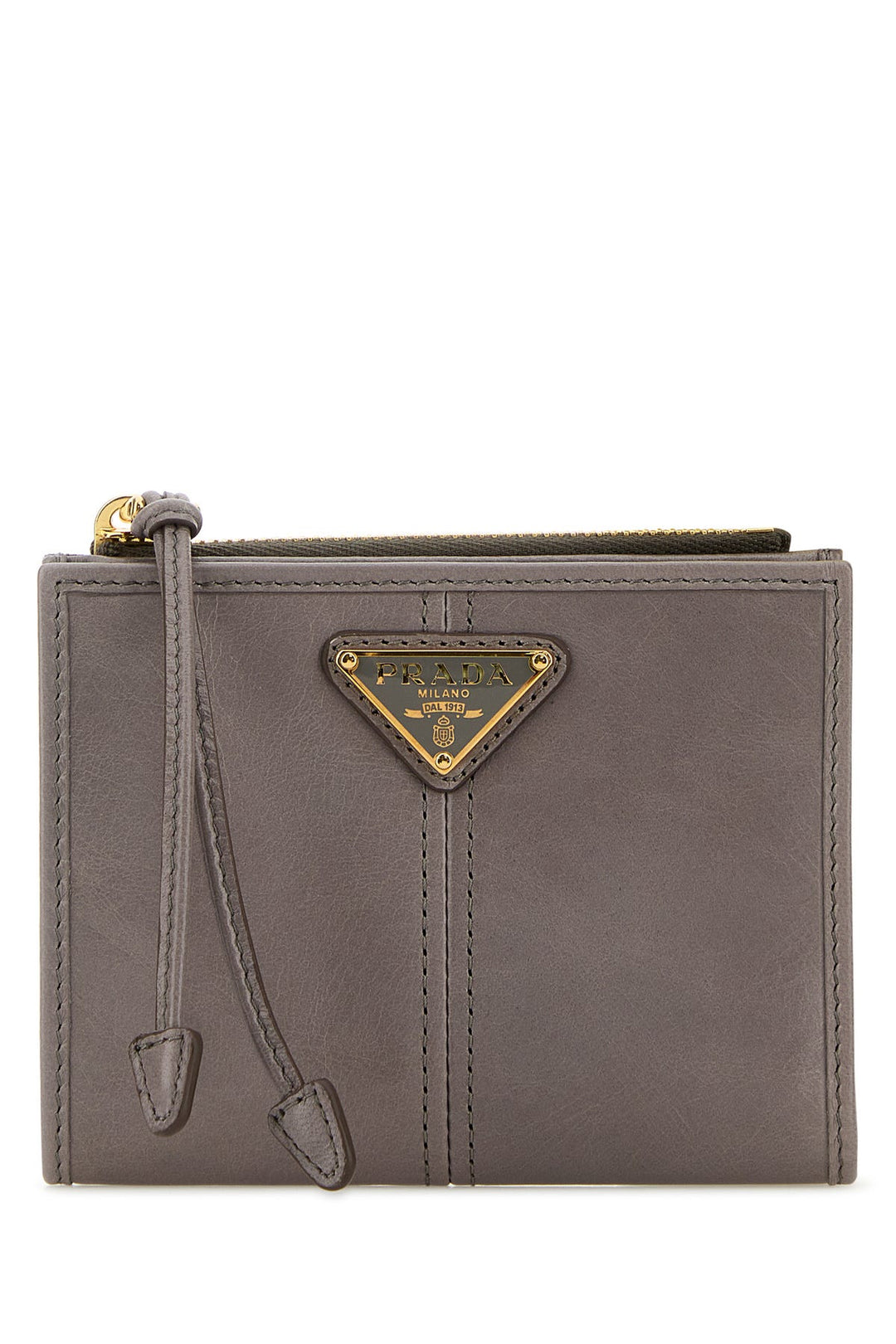 Dove grey leather wallet